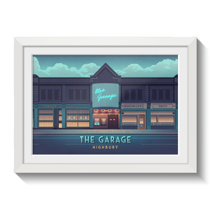 The Garage Highbury London Travel Poster