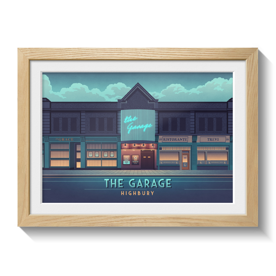 The Garage Highbury London Travel Poster