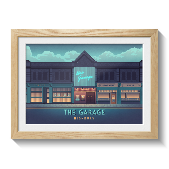 The Garage Highbury London Travel Poster