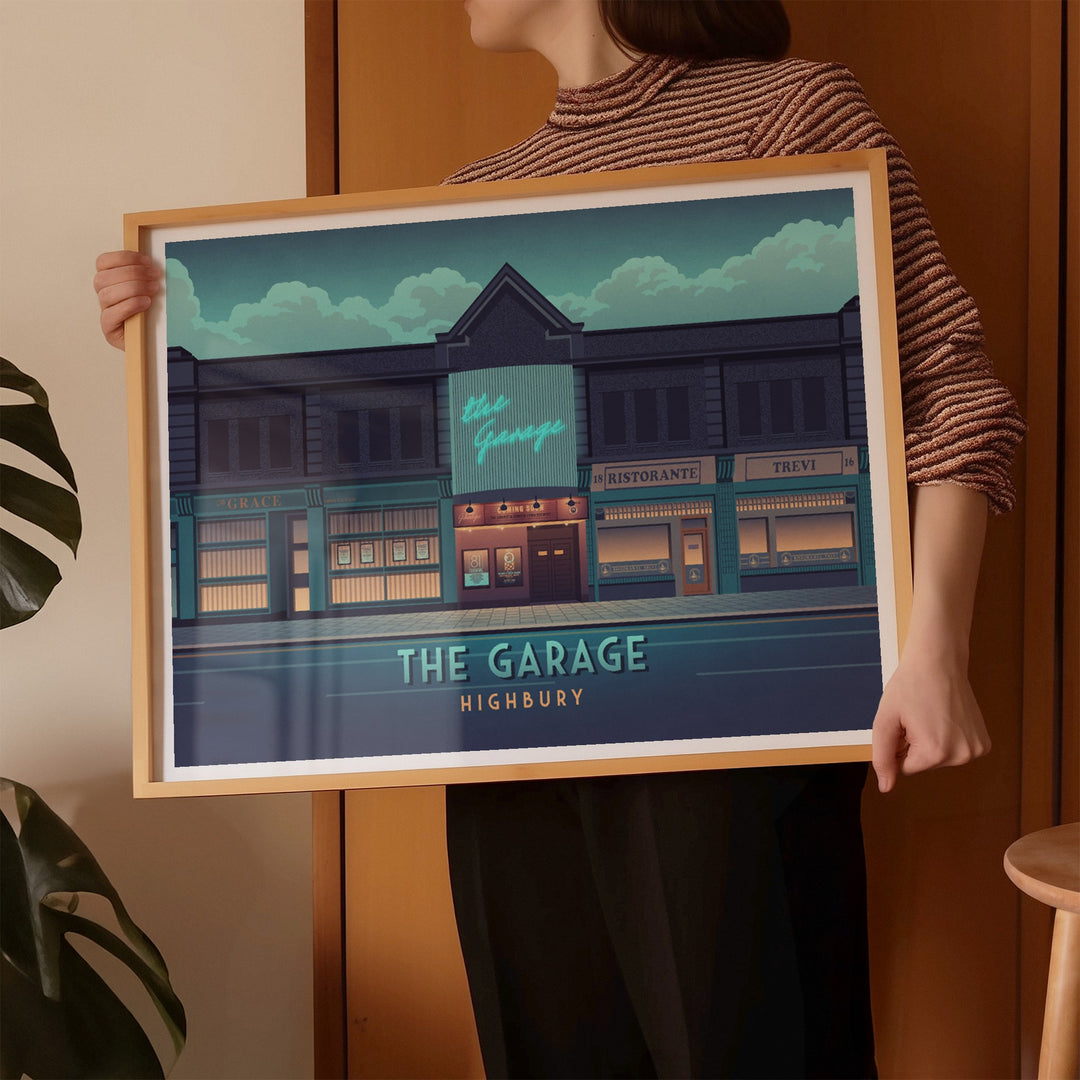 The Garage Highbury London Travel Poster