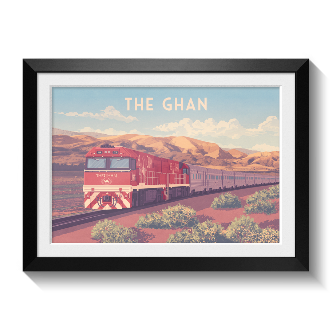 The Ghan Railway Australia Travel Poster
