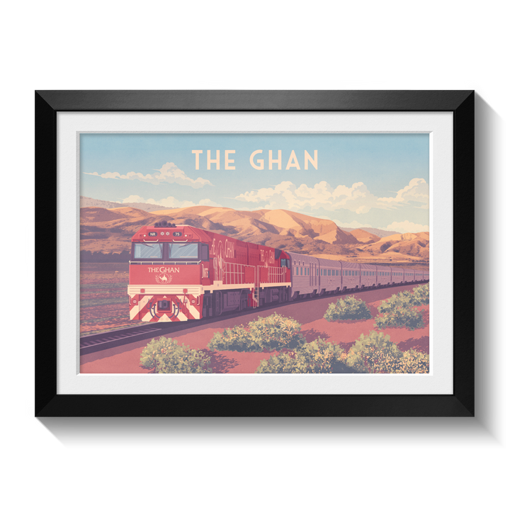The Ghan Railway Australia Travel Poster