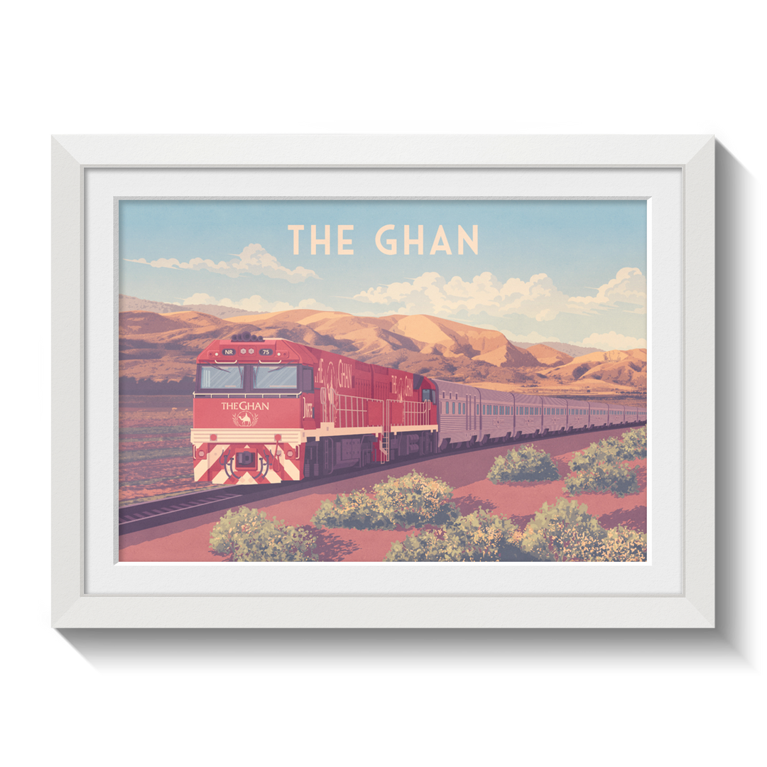 The Ghan Railway Australia Travel Poster