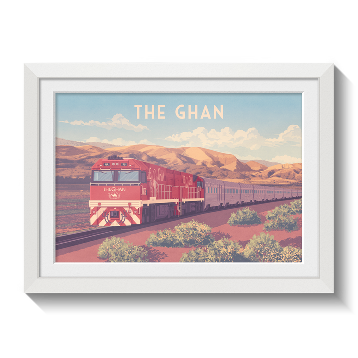 The Ghan Railway Australia Travel Poster