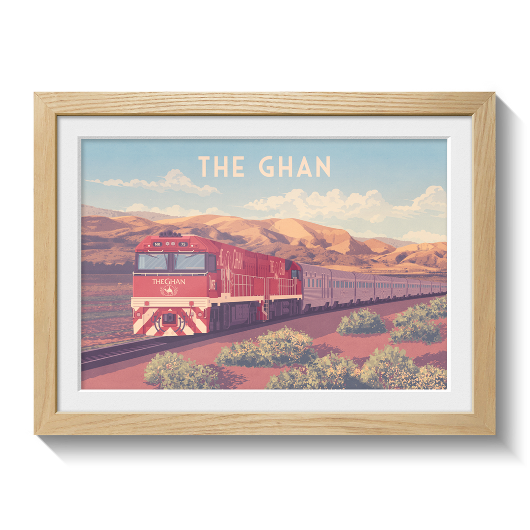 The Ghan Railway Australia Travel Poster