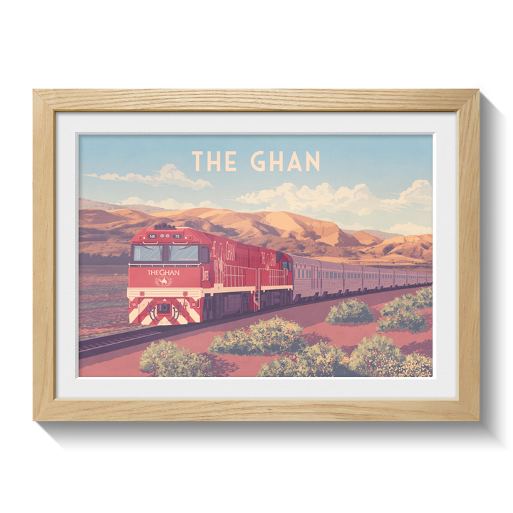 The Ghan Railway Australia Travel Poster