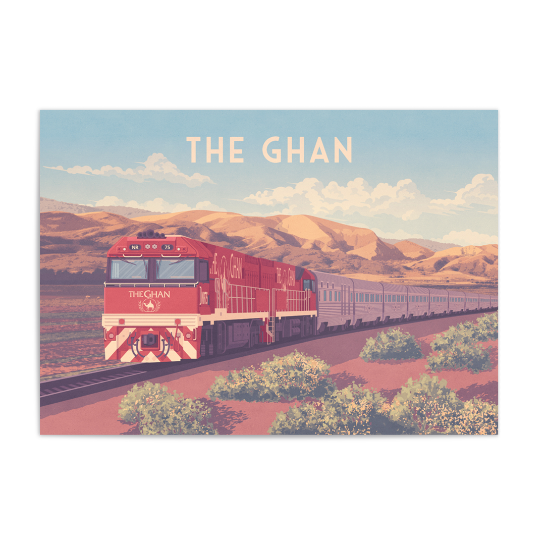 The Ghan Railway Australia Travel Poster