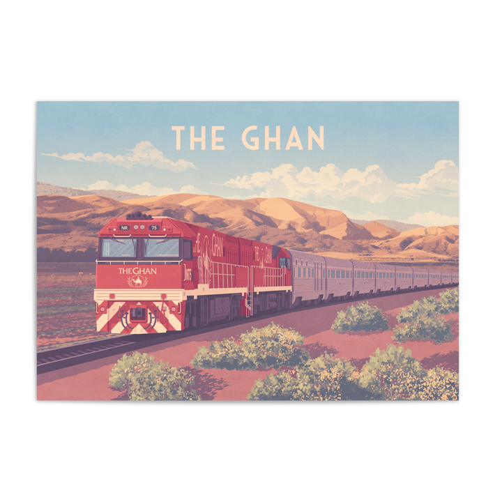 The Ghan Railway Australia Travel Poster