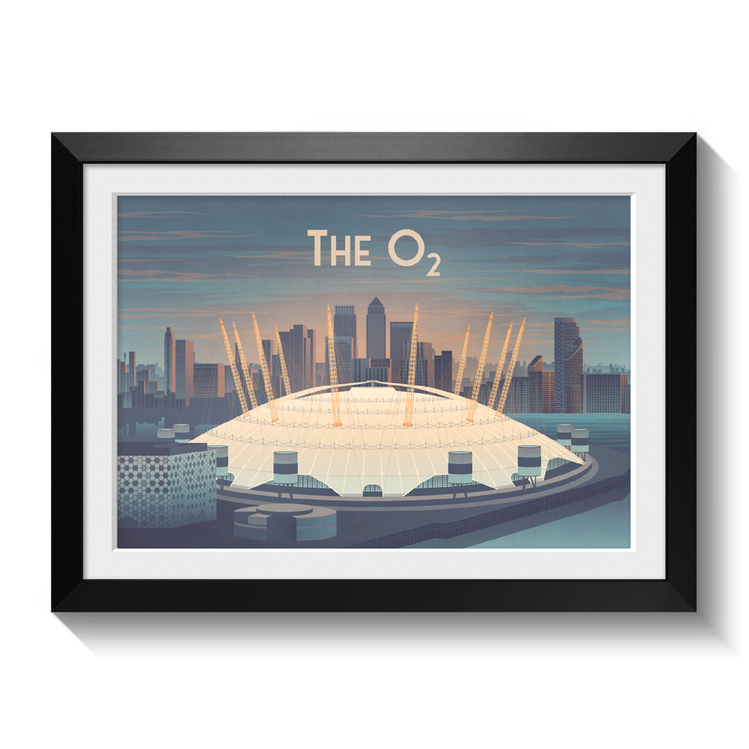 O2 Arena London Travel Poster
