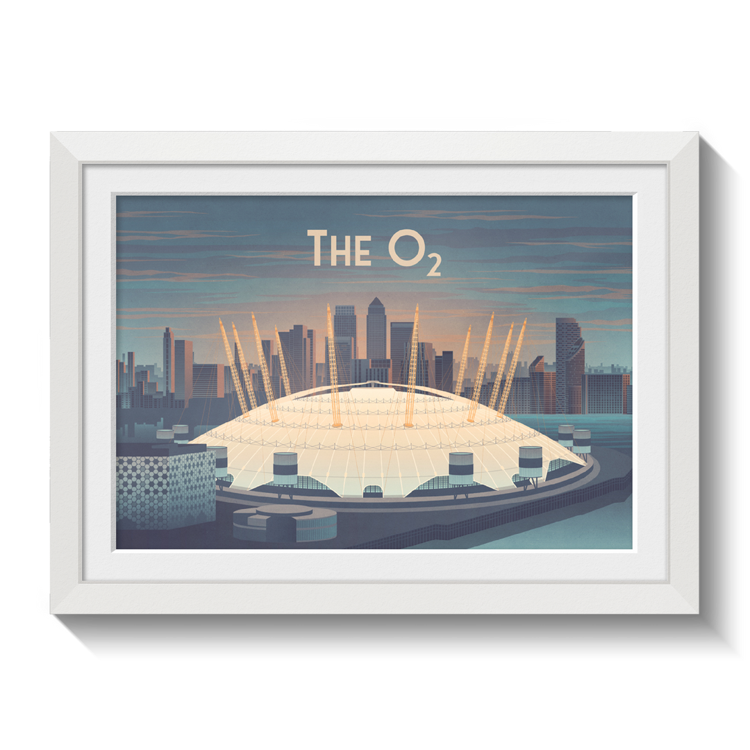 O2 Arena London Travel Poster