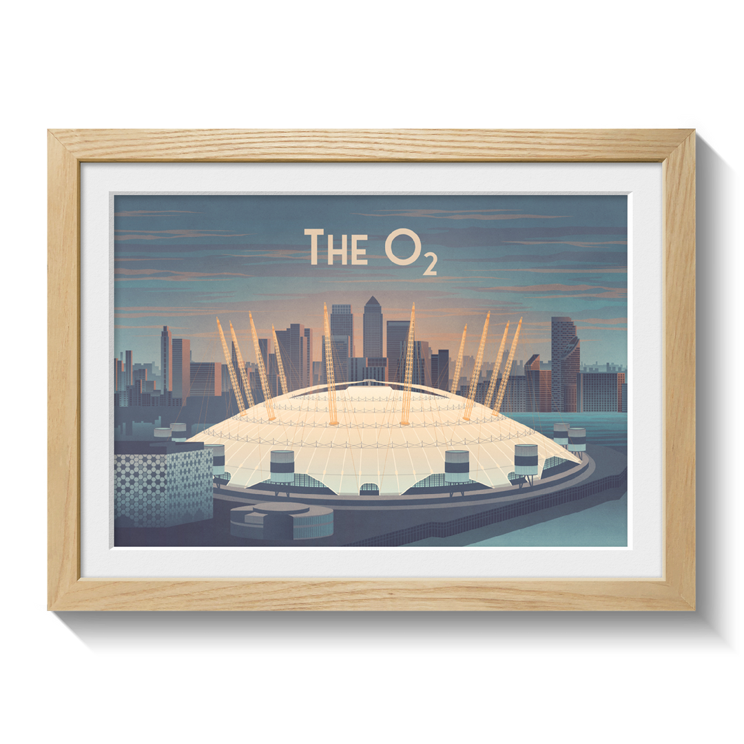 O2 Arena London Travel Poster