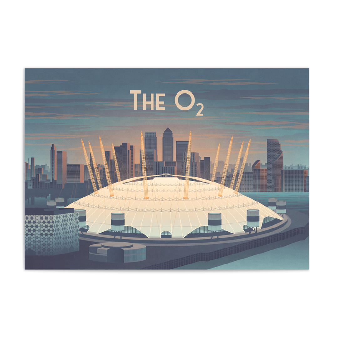 O2 Arena London Travel Poster