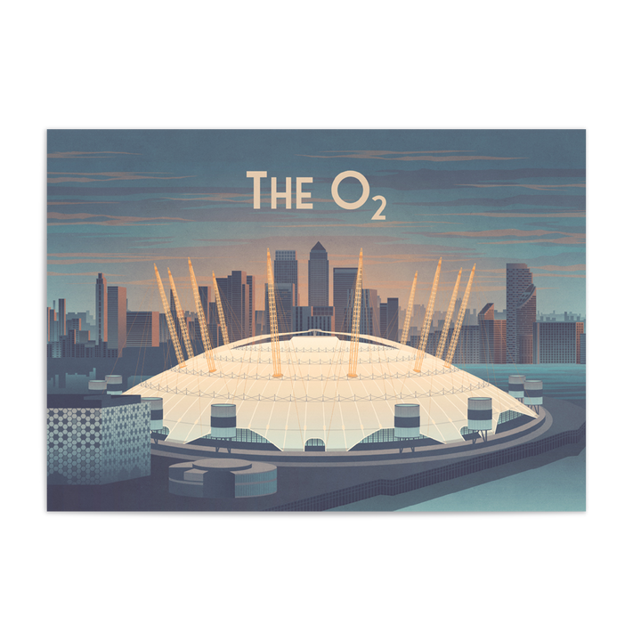 O2 Arena London Travel Poster