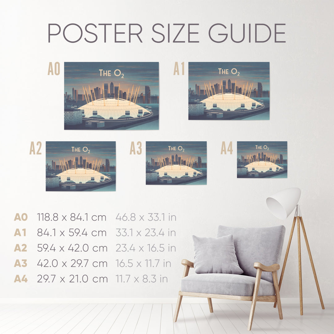 O2 Arena London Travel Poster