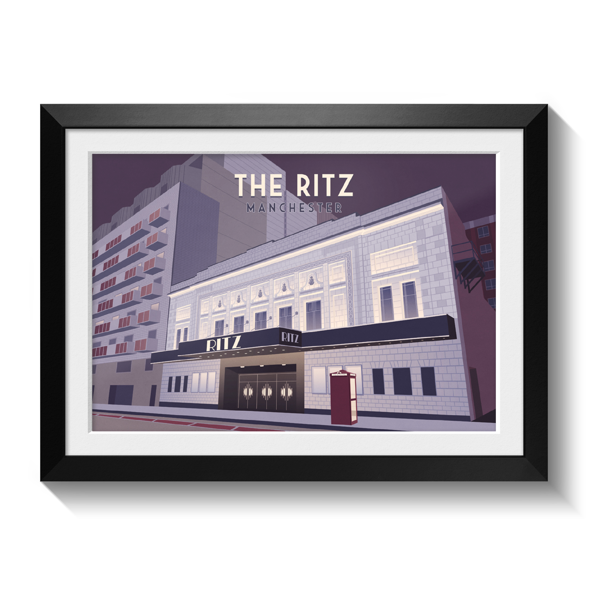 The Ritz Manchester Travel Poster – Bucket List Prints