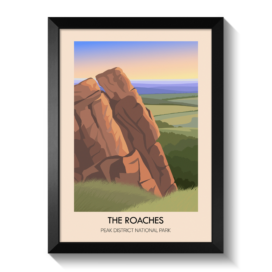 The Roaches Peak District Travel Poster