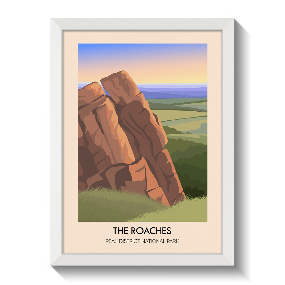 The Roaches Peak District Travel Poster