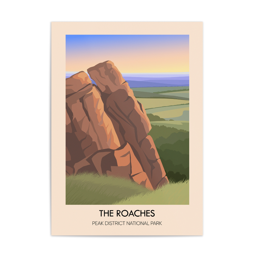 The Roaches Peak District Travel Poster