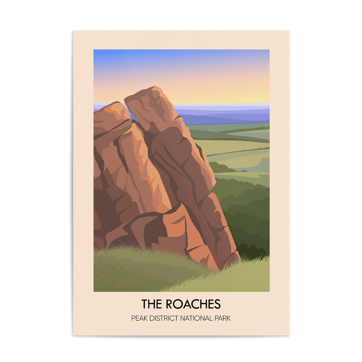 The Roaches Peak District Travel Poster