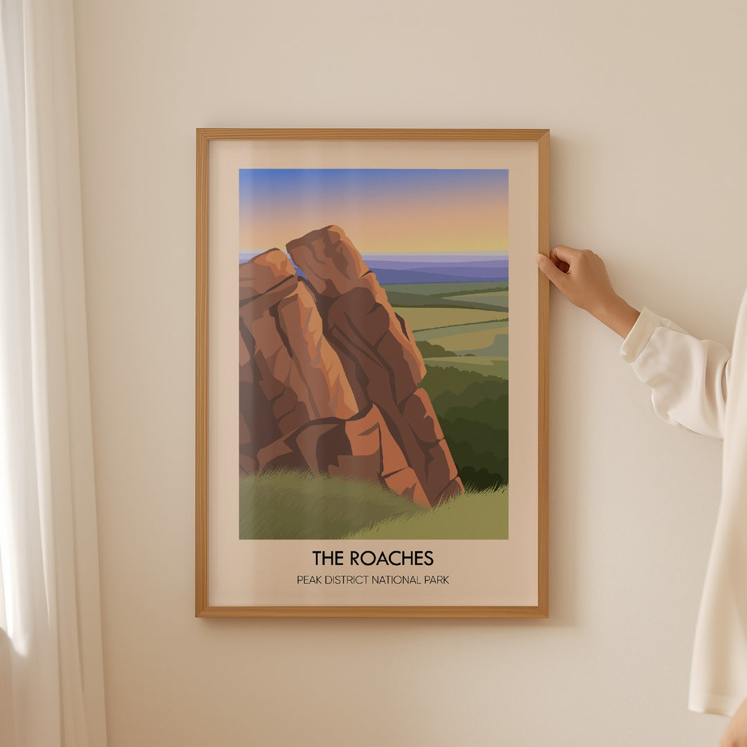 The Roaches Peak District Travel Poster