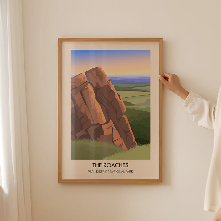 The Roaches Peak District Travel Poster