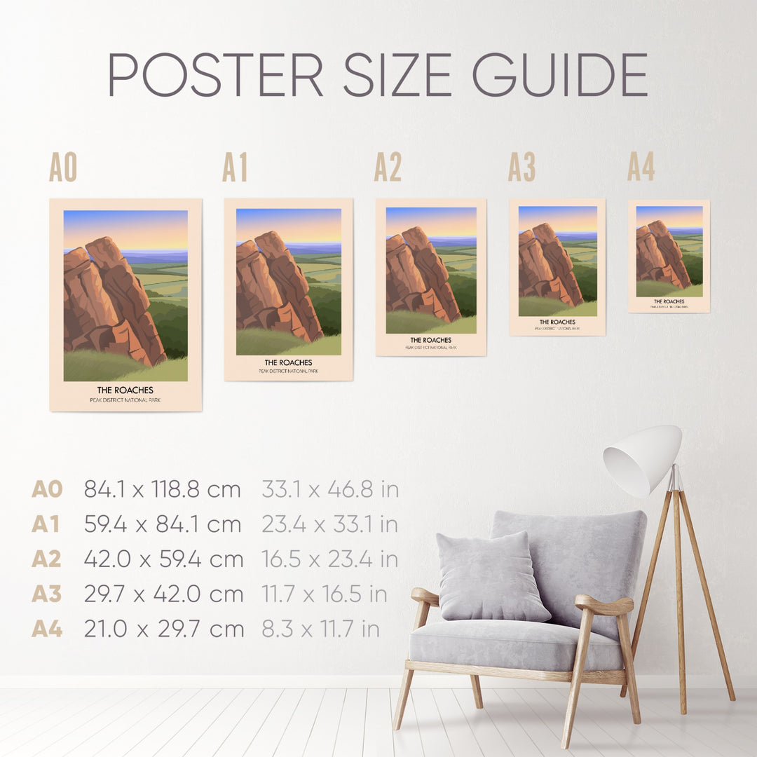 The Roaches Peak District Travel Poster