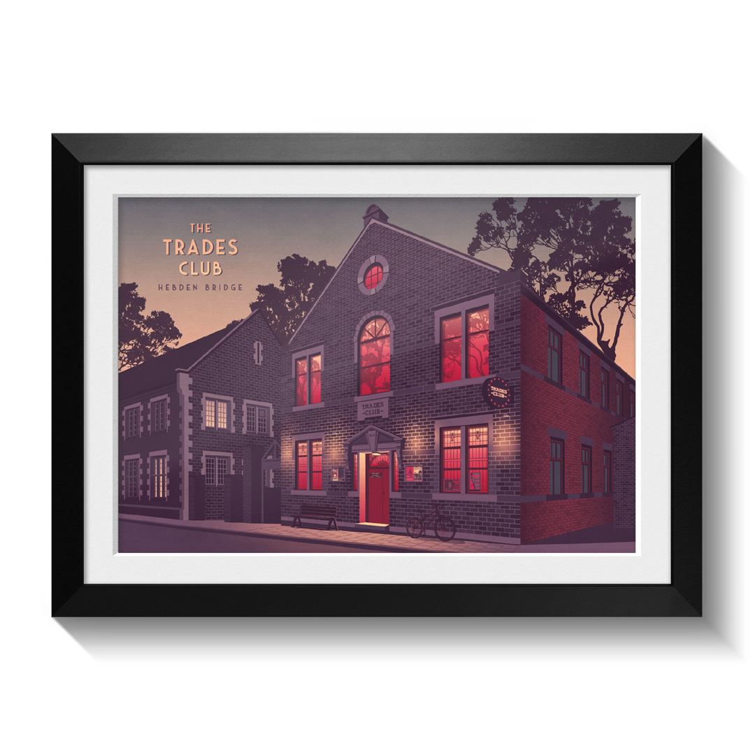The Trades Club Hebden Bridge Travel Poster