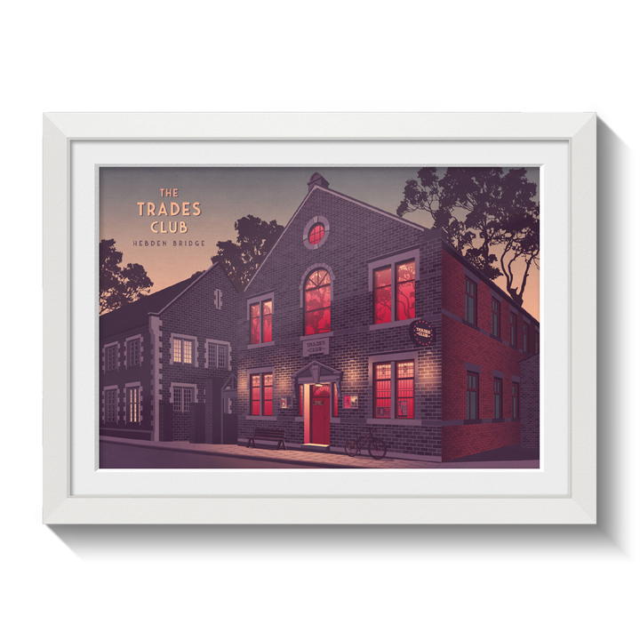 The Trades Club Hebden Bridge Travel Poster