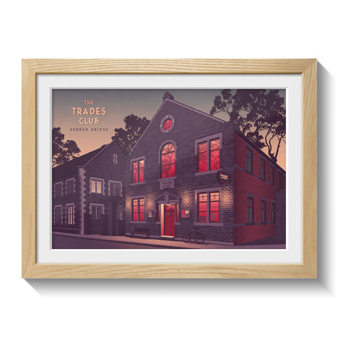 The Trades Club Hebden Bridge Travel Poster