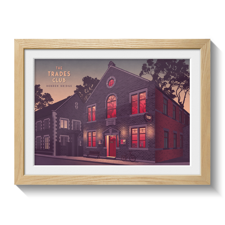 The Trades Club Hebden Bridge Travel Poster