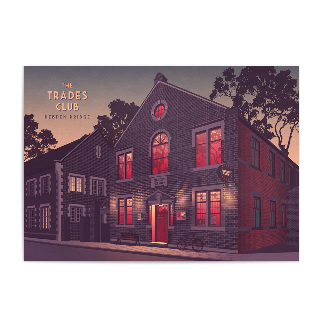 The Trades Club Hebden Bridge Travel Poster