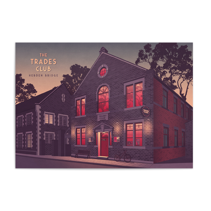 The Trades Club Hebden Bridge Travel Poster