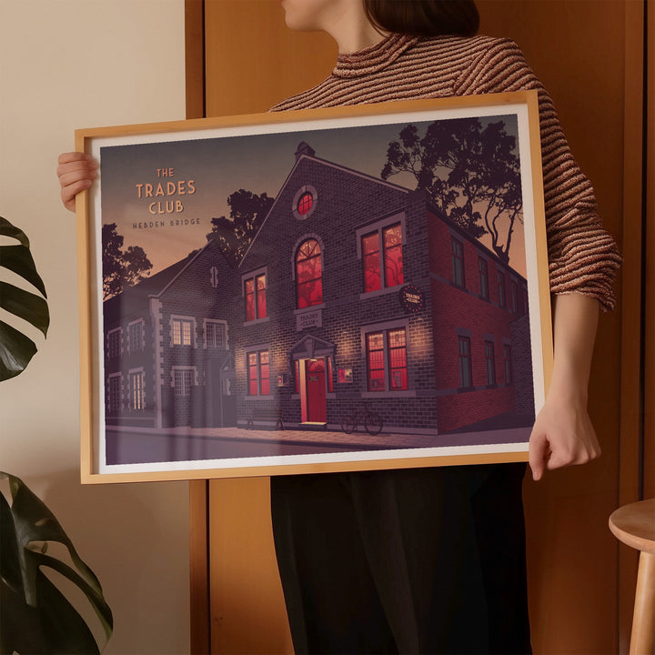 The Trades Club Hebden Bridge Travel Poster