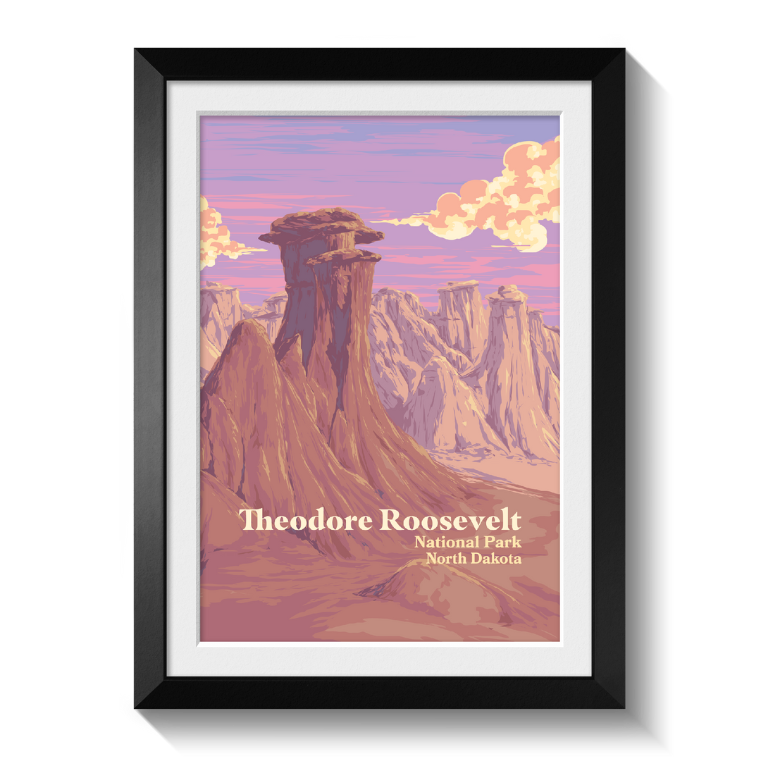 Theodore Roosevelt National Park Travel Poster