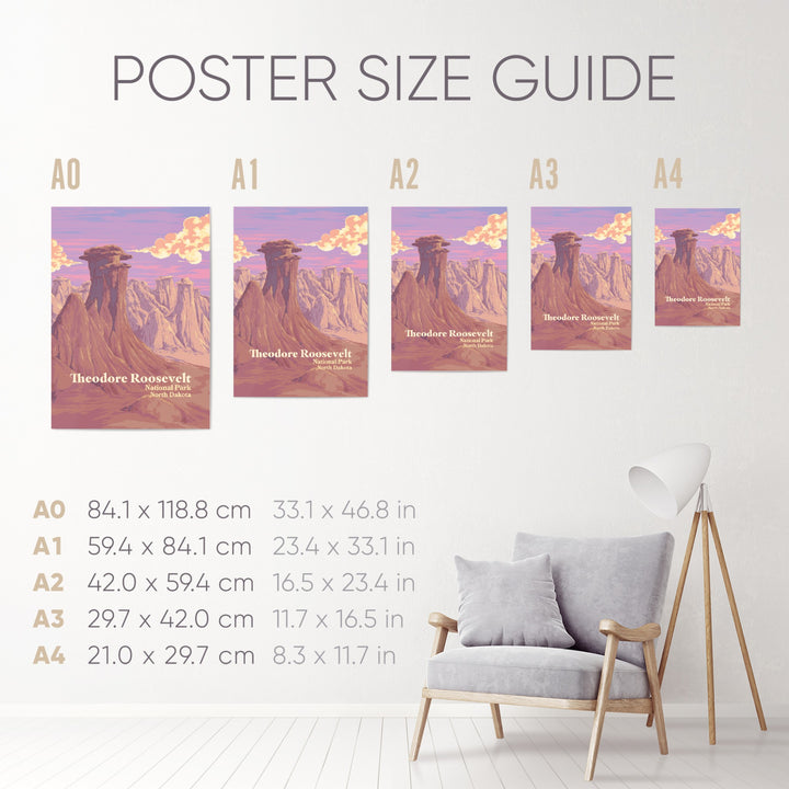 Theodore Roosevelt National Park Travel Poster