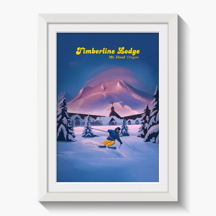 Timberline Lodge Mt Hood Ski Resort Travel Poster