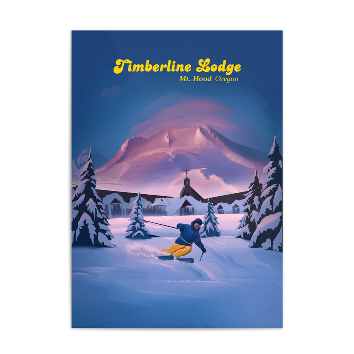 Timberline Lodge Mt Hood Ski Resort Travel Poster