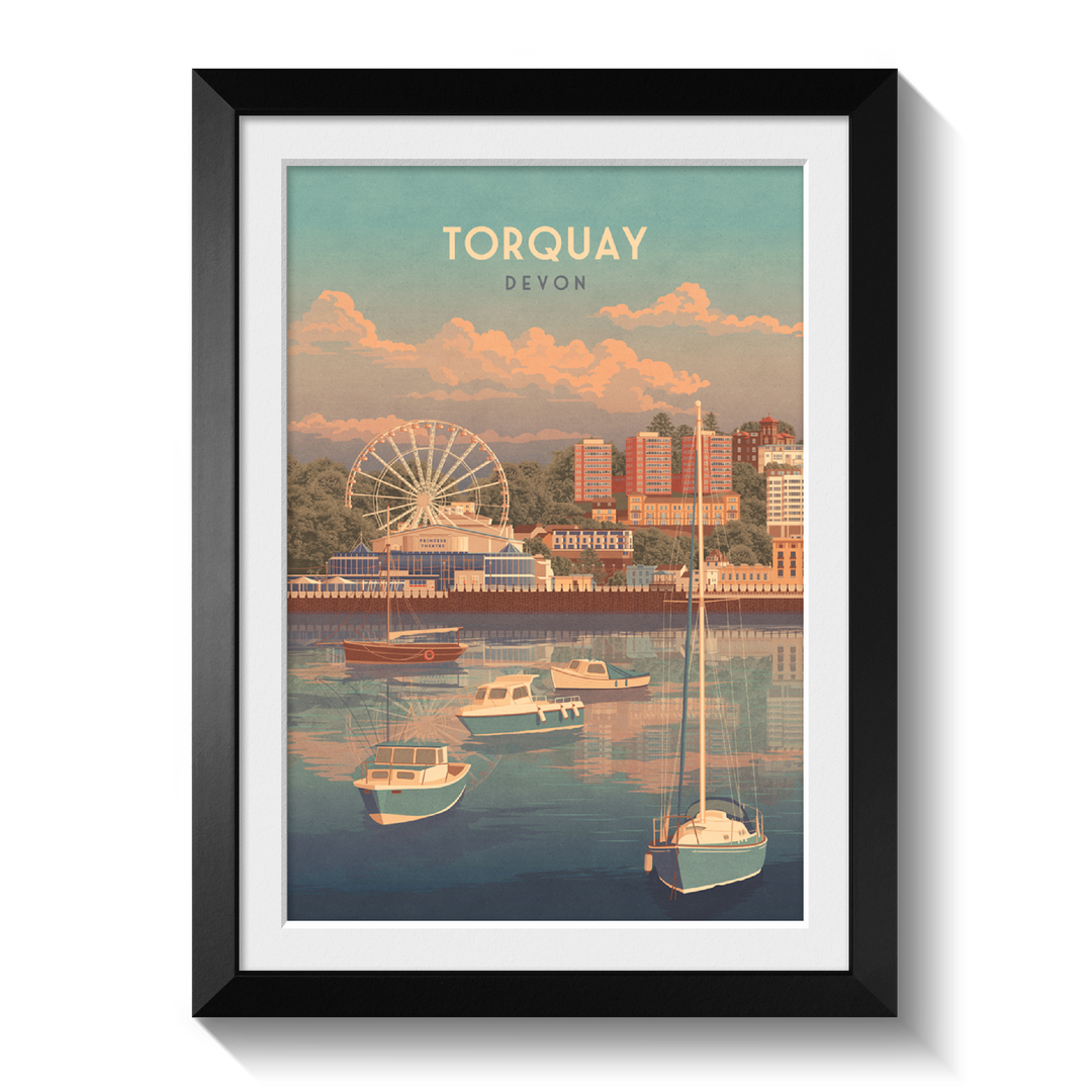 Torquay Devon Travel Poster