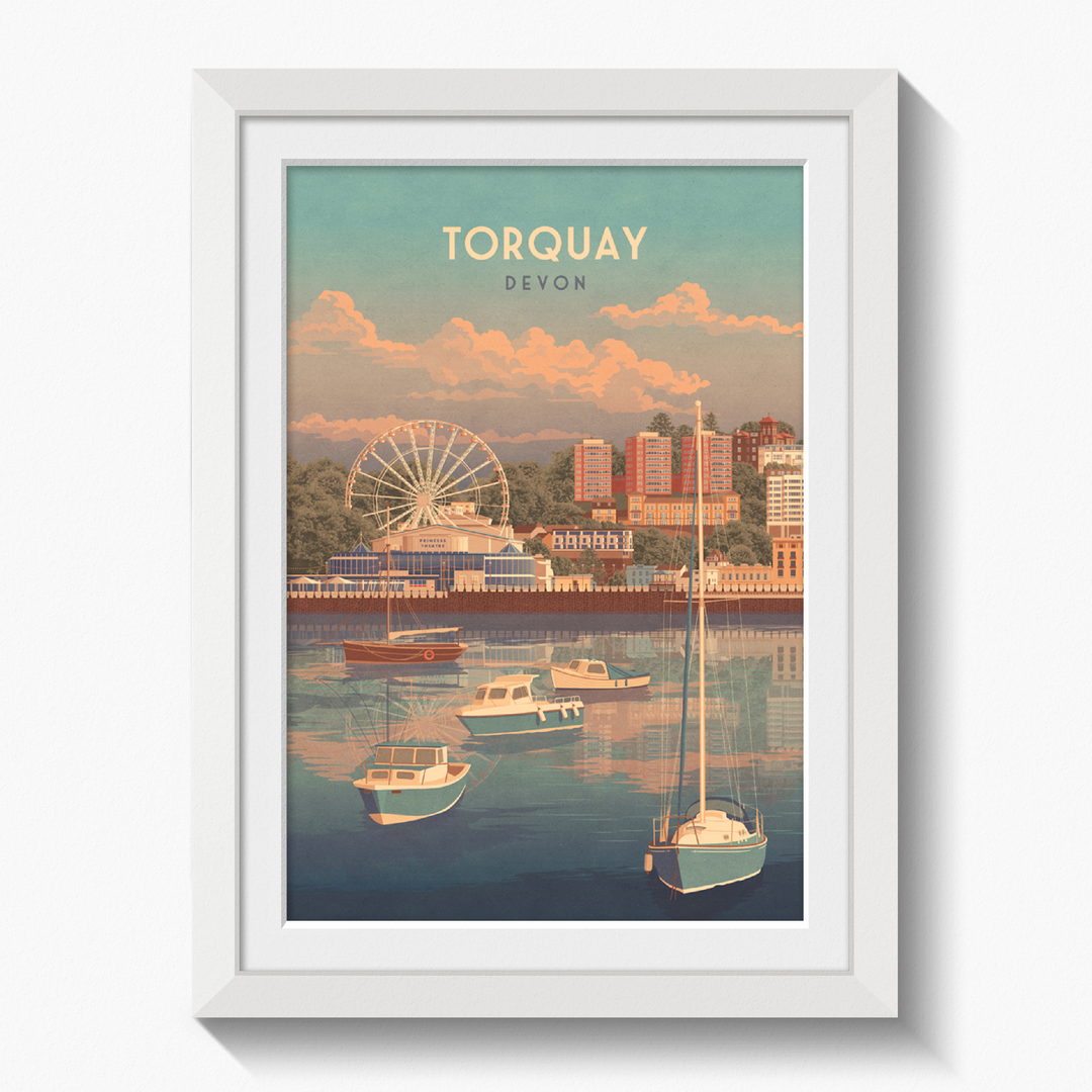 Torquay Devon Travel Poster
