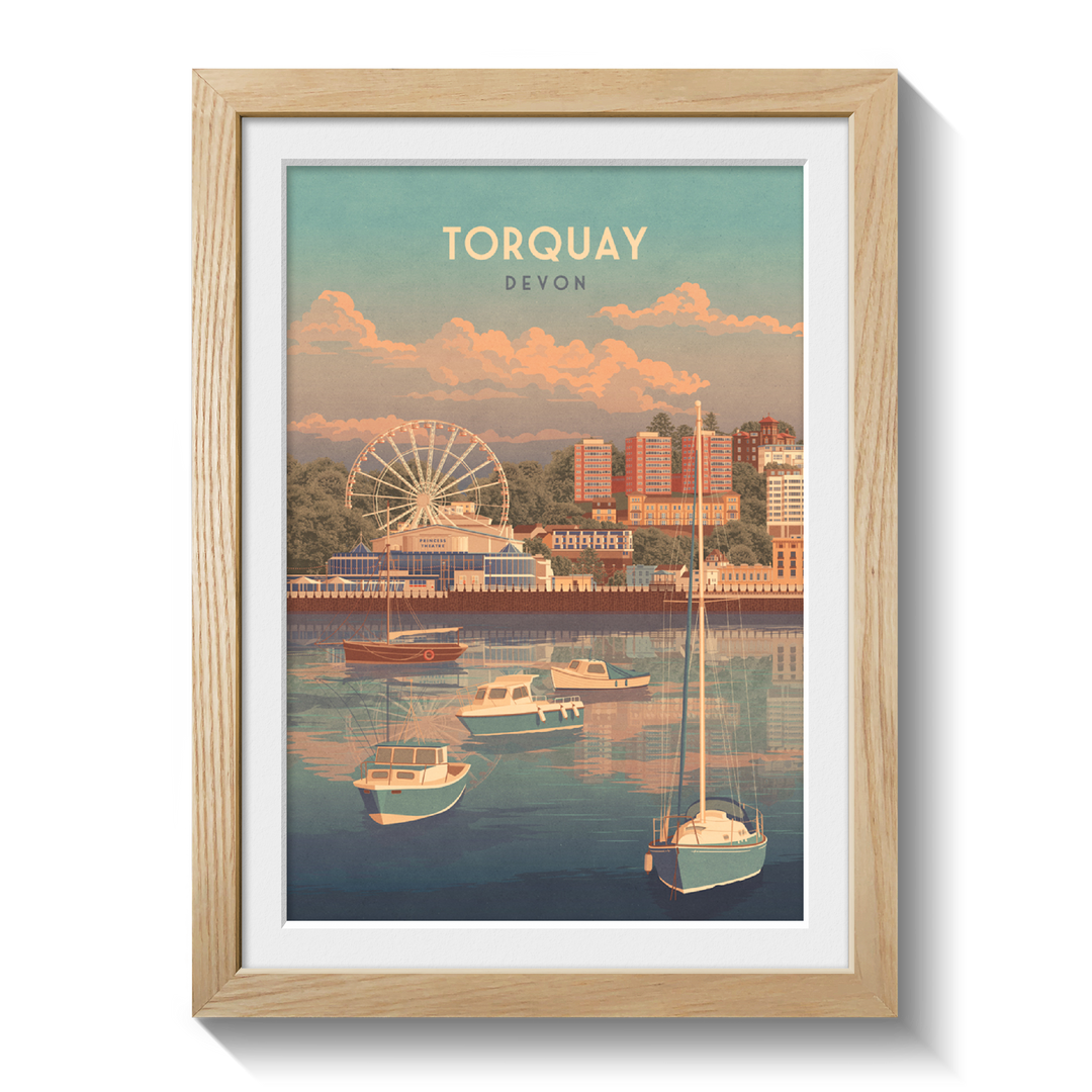 Torquay Devon Travel Poster