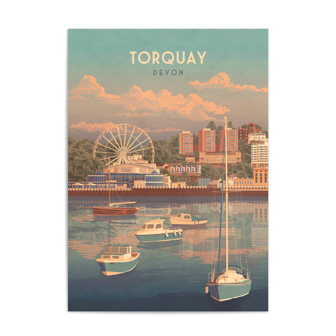Torquay Devon Travel Poster