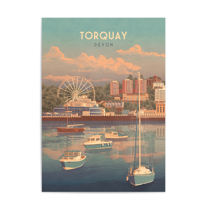 Torquay Devon Travel Poster