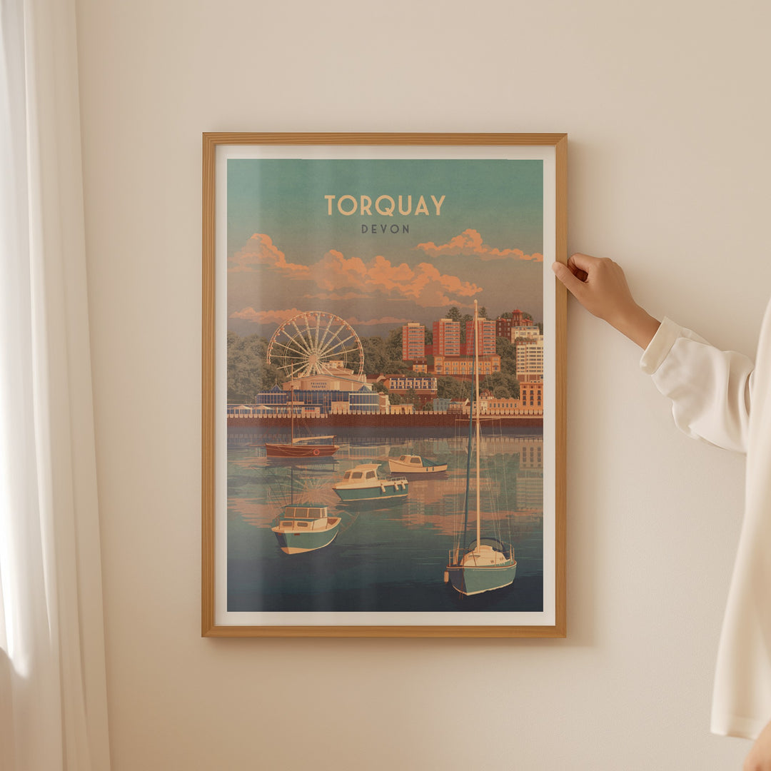 Torquay Devon Travel Poster