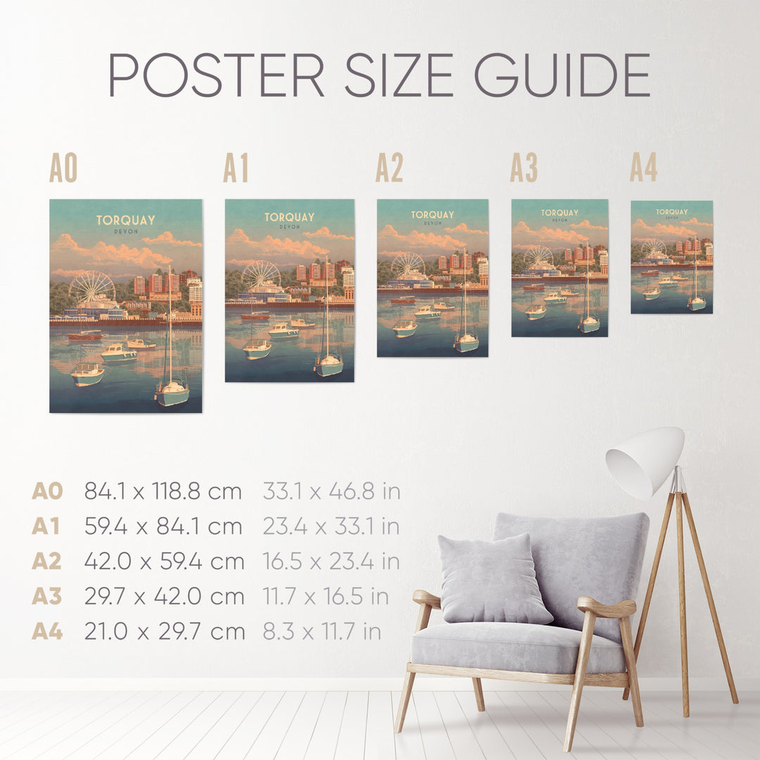 Torquay Devon Travel Poster