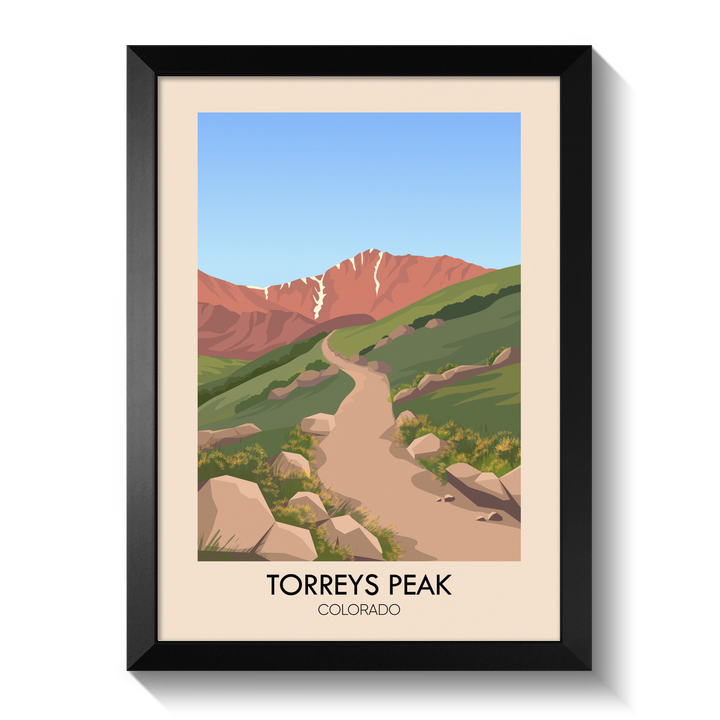 Torreys Peak Colorado USA Travel Poster