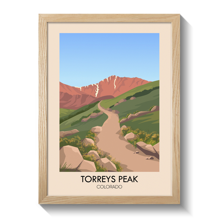 Torreys Peak Colorado USA Travel Poster