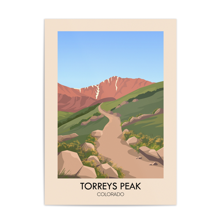 Torreys Peak Colorado USA Travel Poster