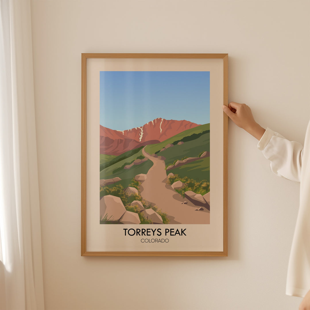Torreys Peak Colorado USA Travel Poster