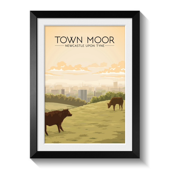 Town Moor Newcastle upon Tyne Travel Poster