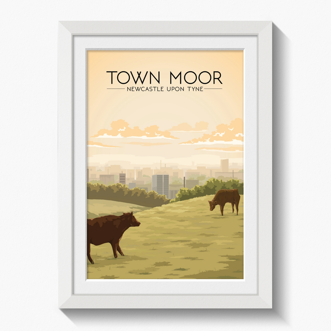 Town Moor Newcastle upon Tyne Travel Poster